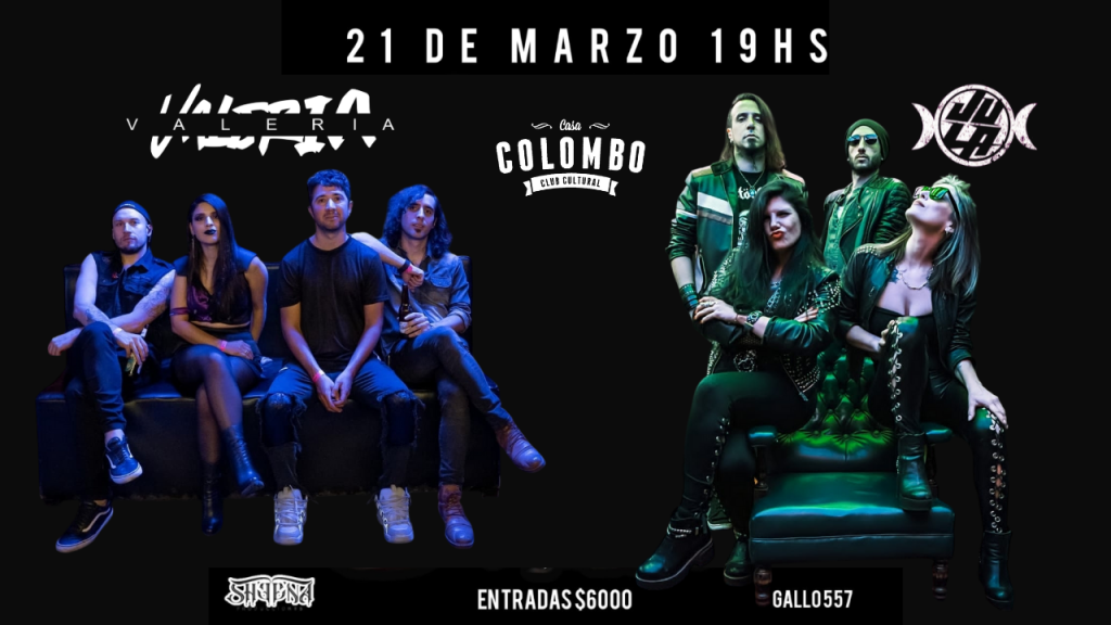 JULA ROCK Y VALERIA ADRIEL EN CASA COLOMBO 21 DE MARZO 19 HS