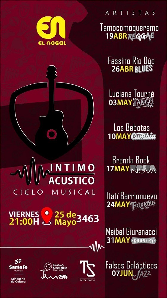 1a Edición del Ciclo Musical, Cultural y Turístico en la Ciudad de Santa Fe ÍNTIMO Y ACÚSTICO