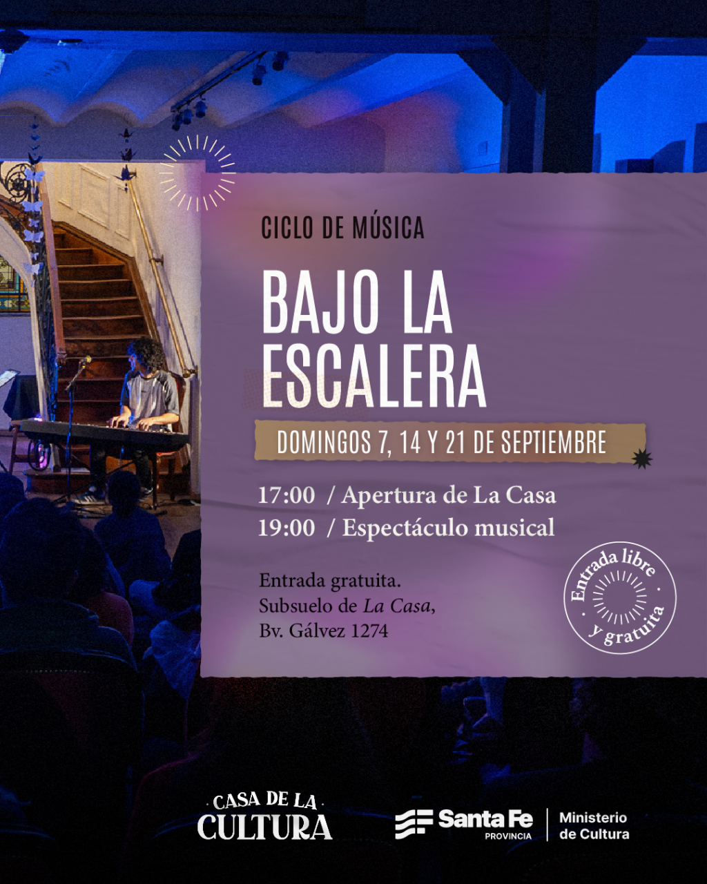 Casa de la Cultura / CIERRE DEL CICLO DE MÚSICA «BAJO LA ESCALERA»