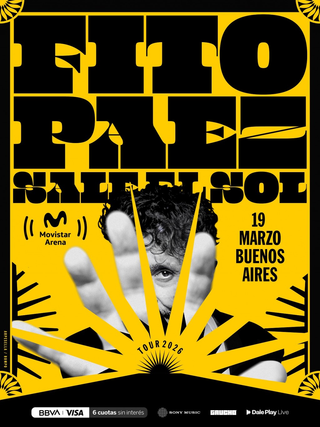 FITO PÁEZ ABRE UN NUEVO CAPÍTULO EL 19 DE MARZO EN EL MOVISTAR ARENA DE BUENOS AIRES CON “SALE EL SOL” TOUR 2026