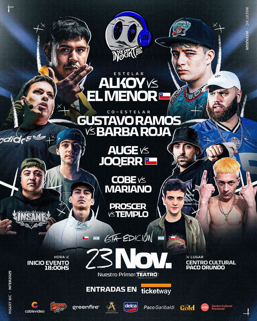 Insert Bic llega al Teatro: La Liga de Batallas Escritas santafesina presenta una cartelera internacional histórica en el Centro Cultural Provincial