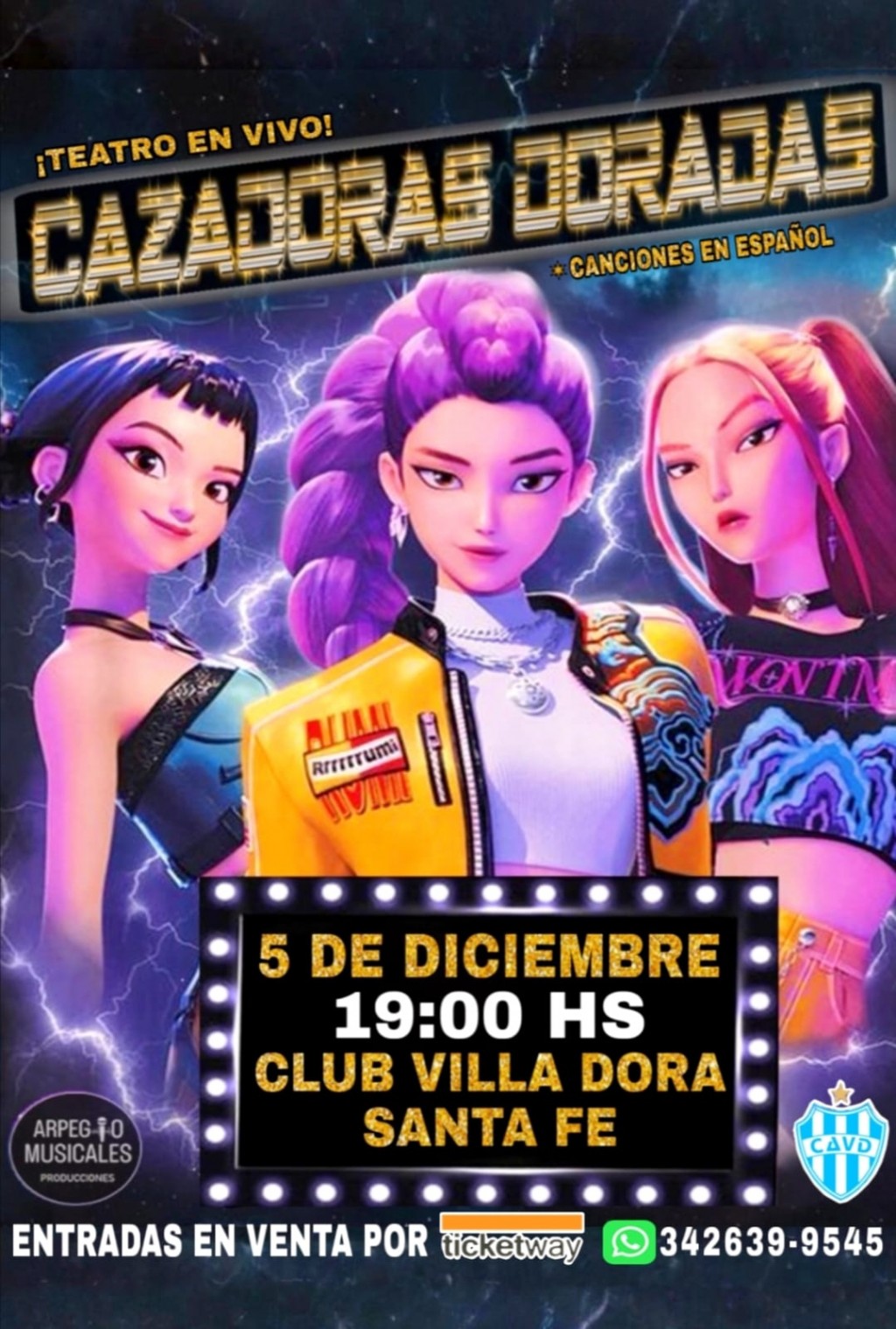 Cazadoras Doradas se presenta en Santa Fe